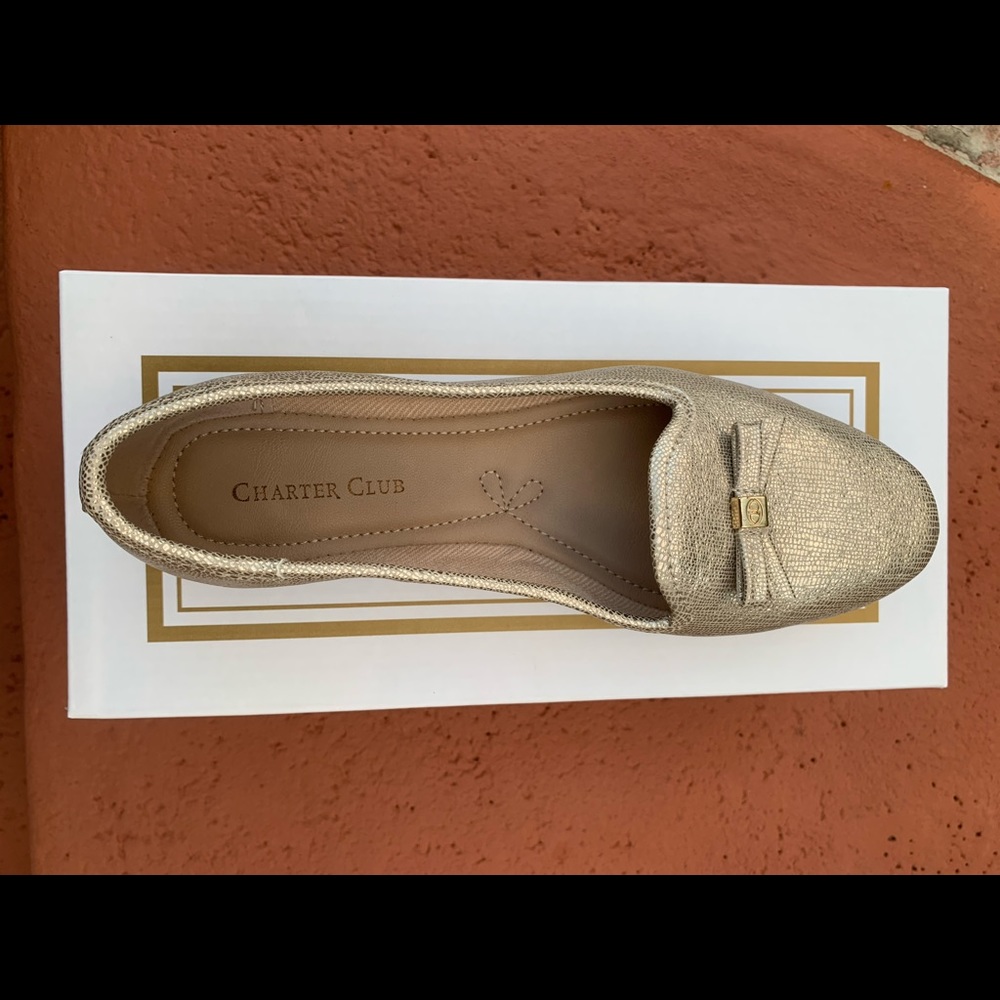 Charter Club Golden Flats NEW
